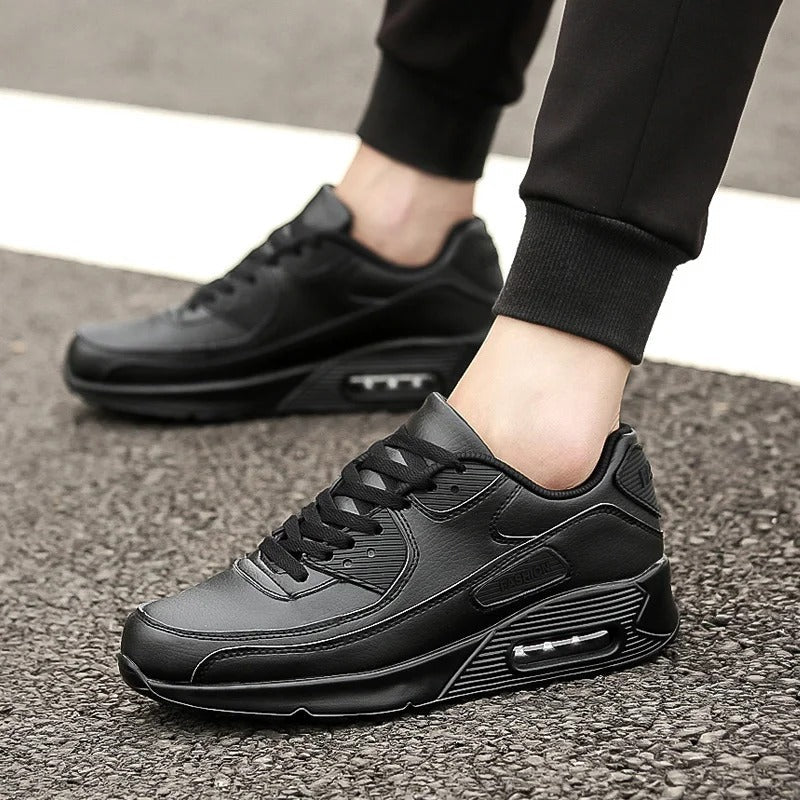 Białe Skórzane Sneakersy Męskie z Wysoką Podeszwą | Nowoczesny Styl Miejski